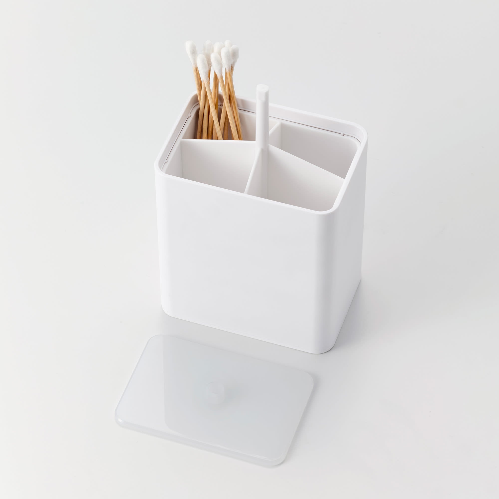 Cotton Swab Push-Top Case - Yamazaki Home