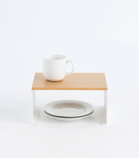 Product GIF showing Stackable Countertop Shelf - Two Sizes with various props. view 16