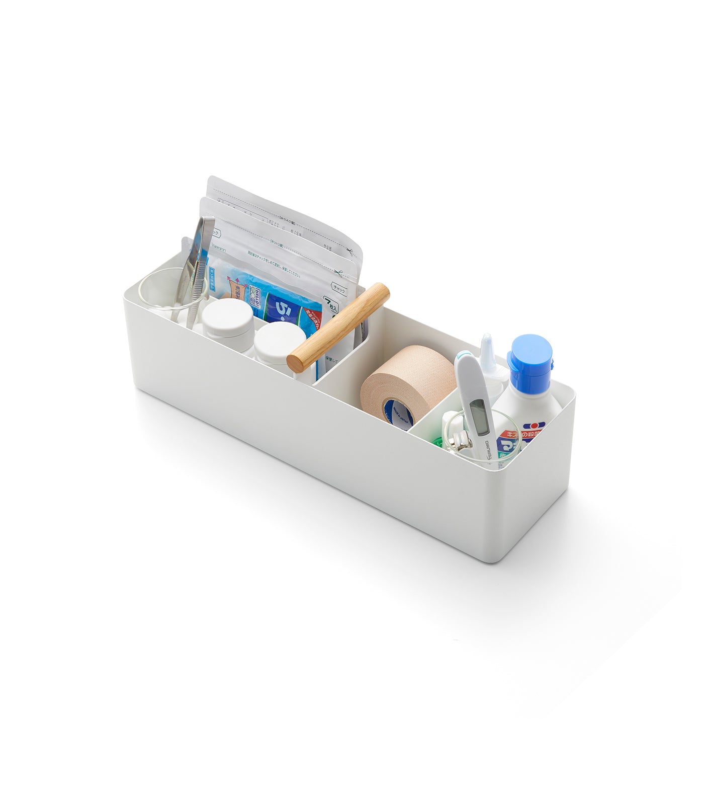 Slim Storage Box - Steel + Wood - Yamazaki Home