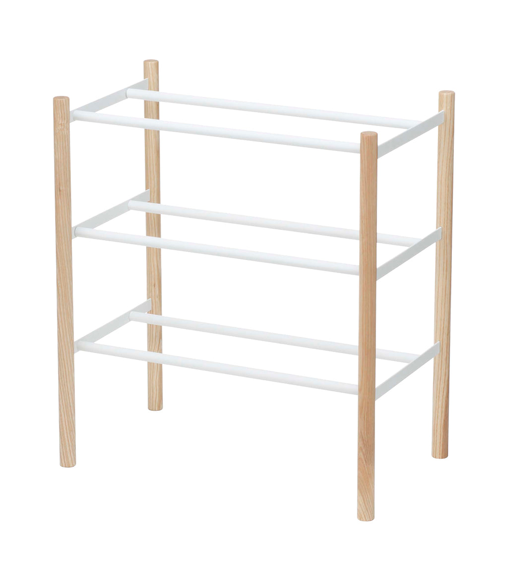 Double Row Shoe Rack, Space Saving Foldable Shoe Rack For Home And