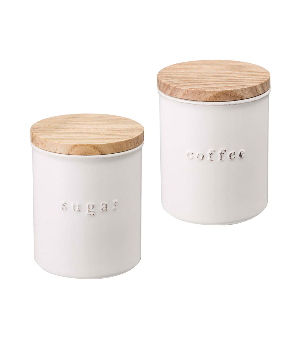 Set of 3 ceramic jars, salt, sugar and coffee containers for the kitch – La  bottega del Pollino