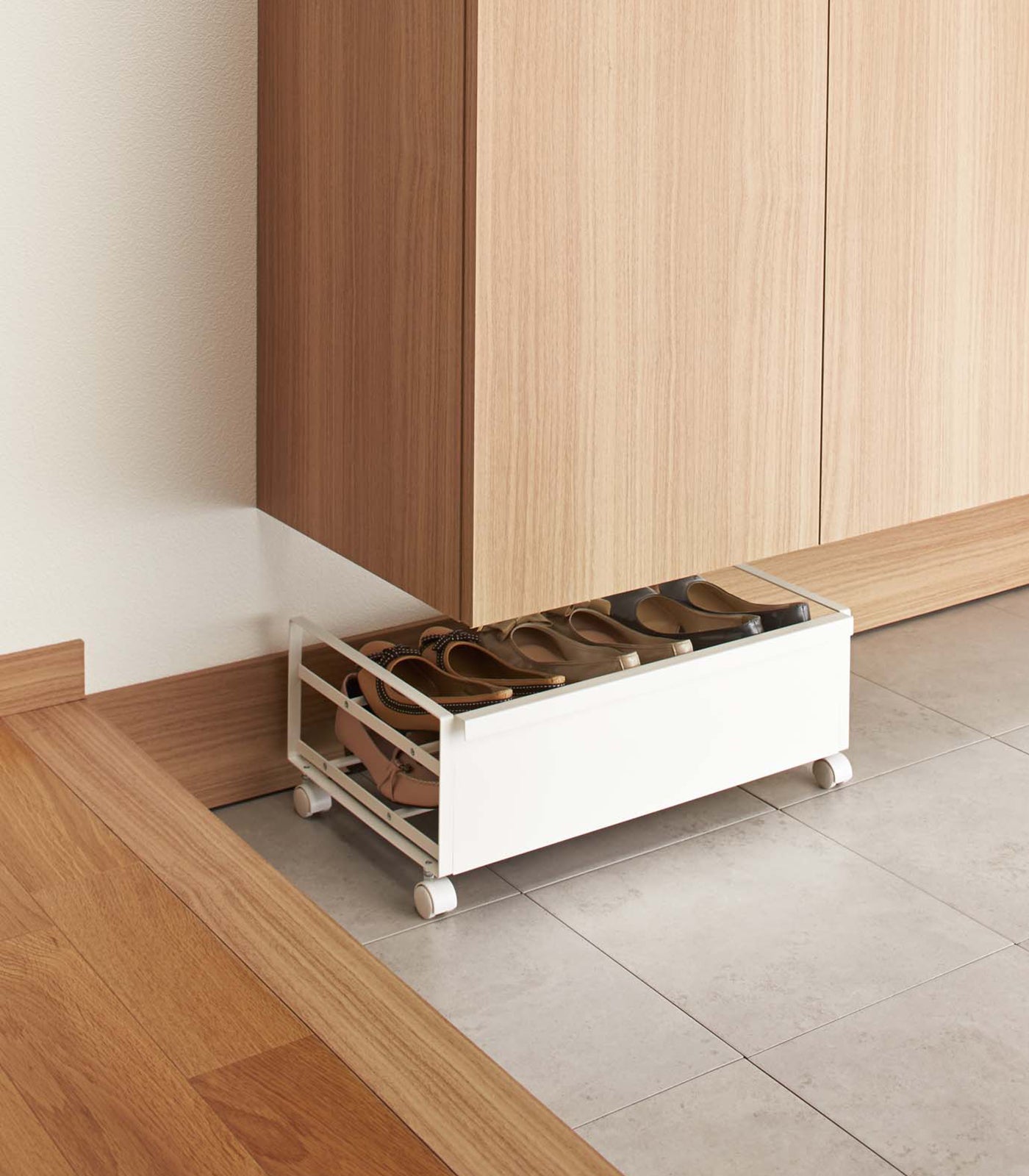 Rolling Shoe Rack for Easy Storage | Yamazaki Home | Buy Now