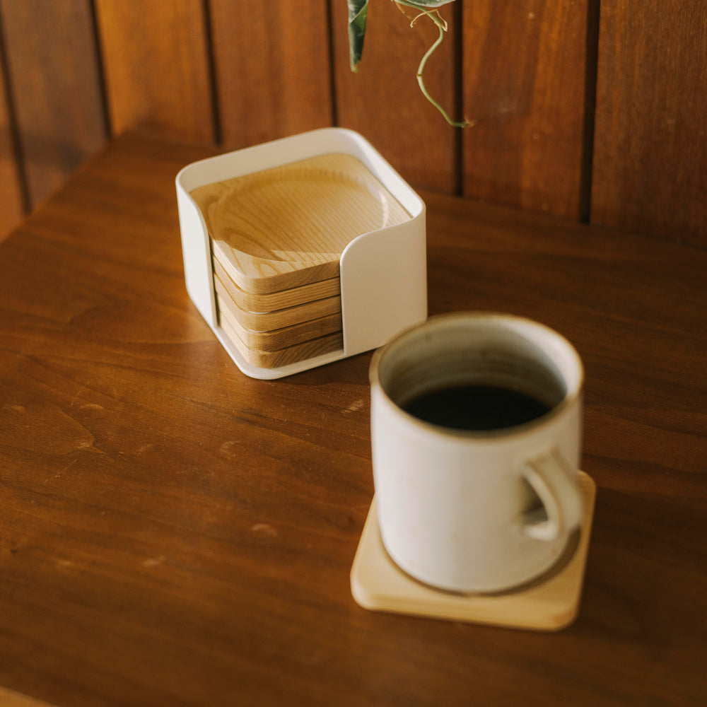 Apto Contour Coaster Set - Wood