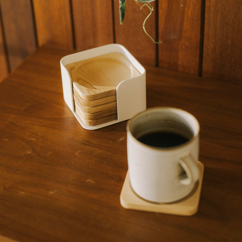 Apto Contour Coaster Set - Wood