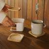 Apto Contour Coaster Set - Wood
