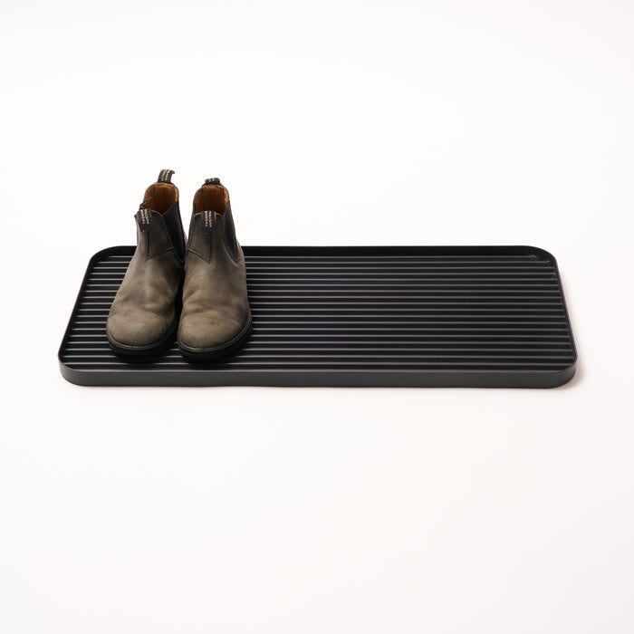 Furrow Boot Tray - Steel - Black