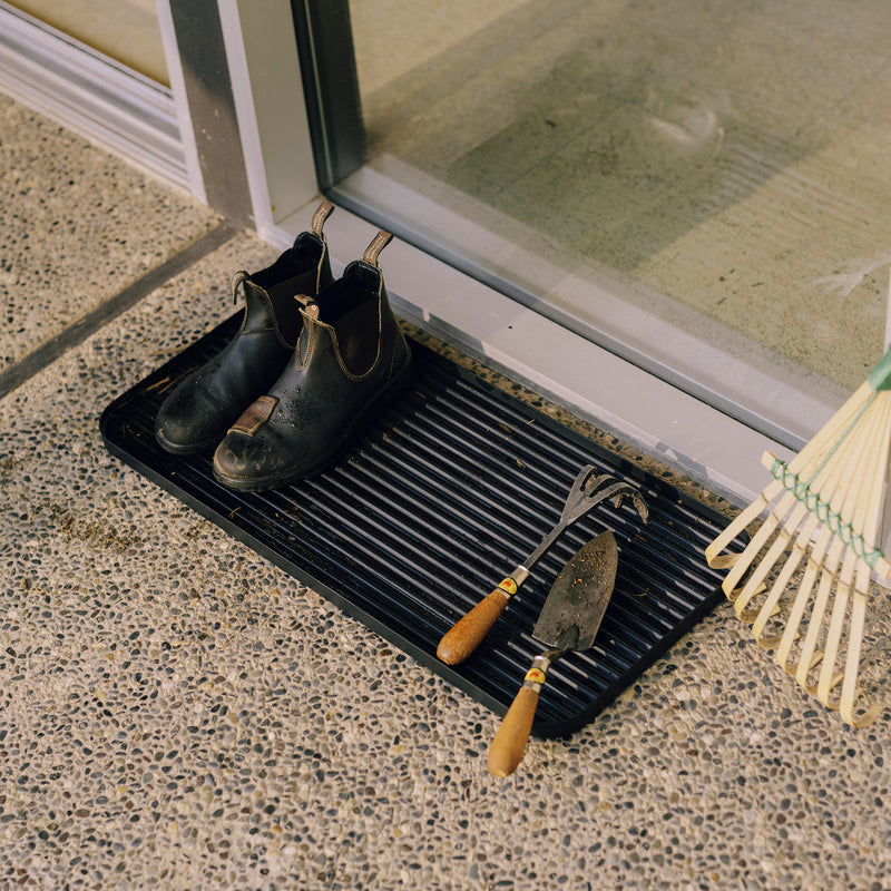 Apto Furrow Boot Tray - Steel - Black