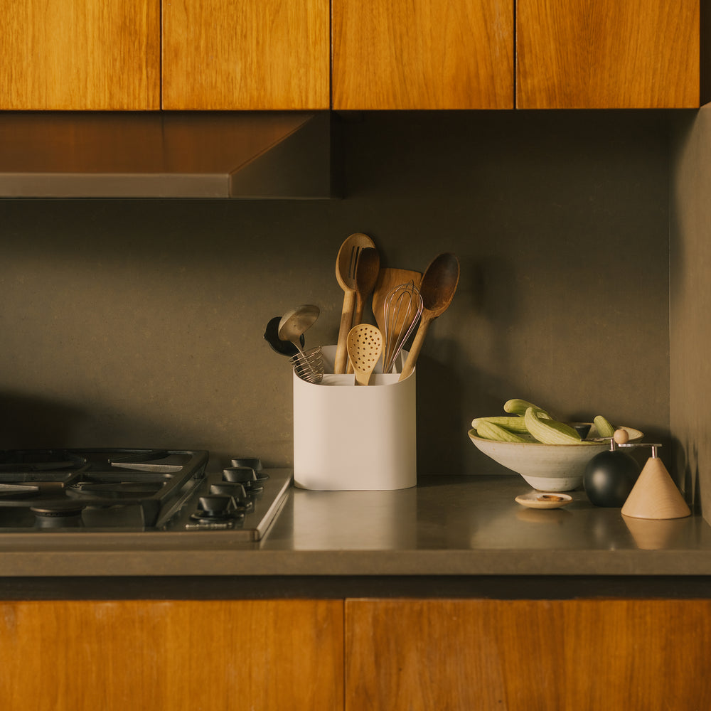 Apto Sloped Utensil Holder - Steel