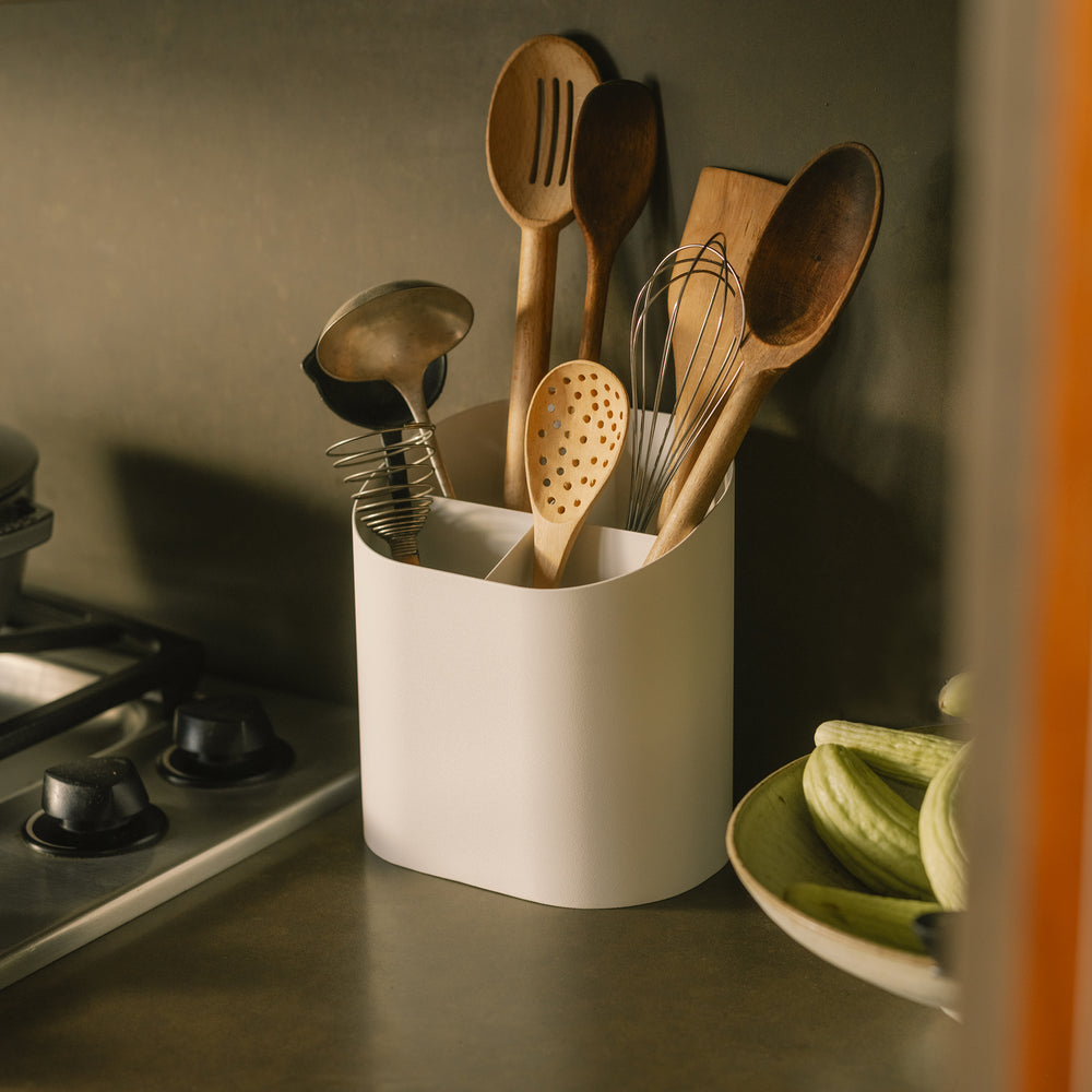 Apto Sloped Utensil Holder - Steel