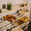 Apto Obround Shoe Rack - Tall - Steel - Ivory