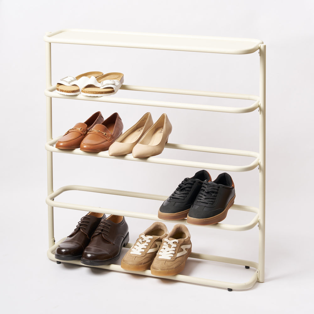 Obround Shoe Rack - Tall - Steel - Ivory