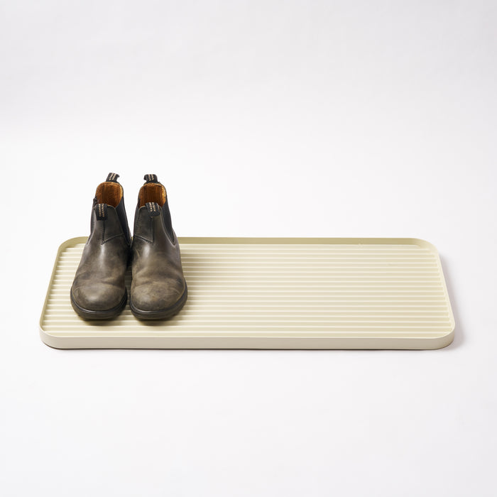 Furrow Boot Tray - Steel - Ivory