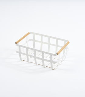 Storage Basket - Two Sizes - Steel + Wood view 7