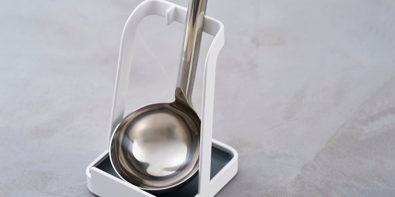 Ladle Stand holding a silver ladle