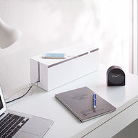 Yamazaki Home Code organizer on the desk