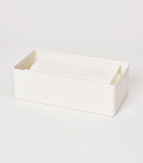 Product GIF showing White Tissue Case using tissue papers. view 2