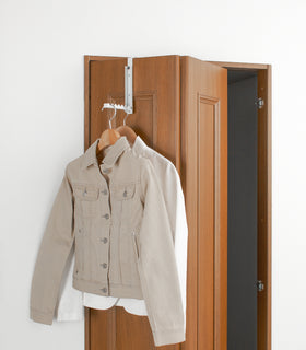 Yamazaki Wood Home Rin Wall-Mounted Coat Hanger Brown