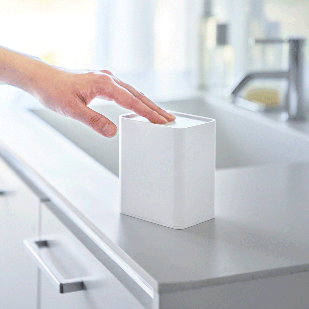 Cotton Swab Push-Top Case - Yamazaki Home