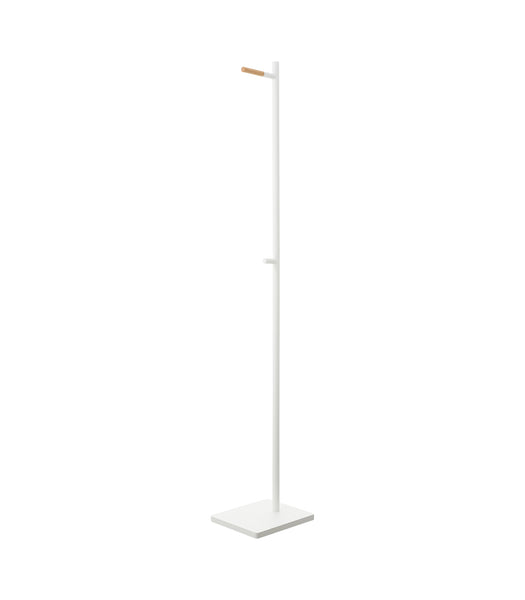 Yamazaki Home Coat Rack, Steel and Wood - White