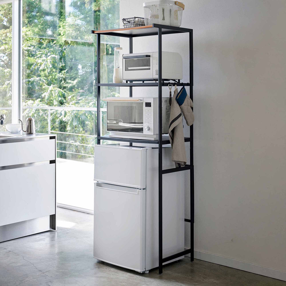 67-Inch Steel Storage Rack for Mini-Fridges | Yamazaki Home