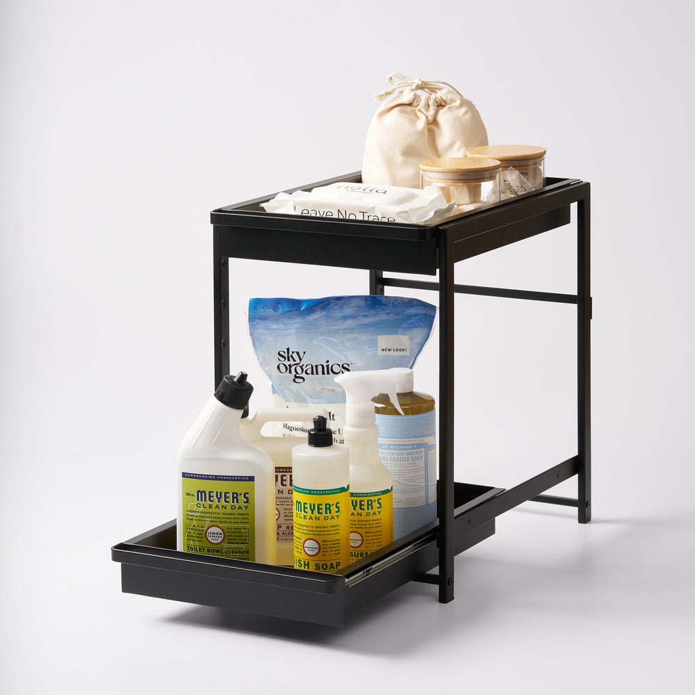 Two-Tier Pull-Out Shelf - Steel - Yamazaki Home