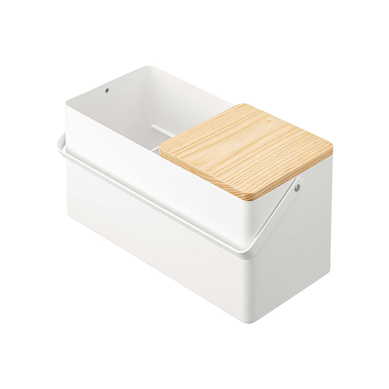 Makeup Organizer with Mirror on a white background.