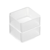 Stackable Clear Organizers [Set of 2] - Four Sizes on a blank background.