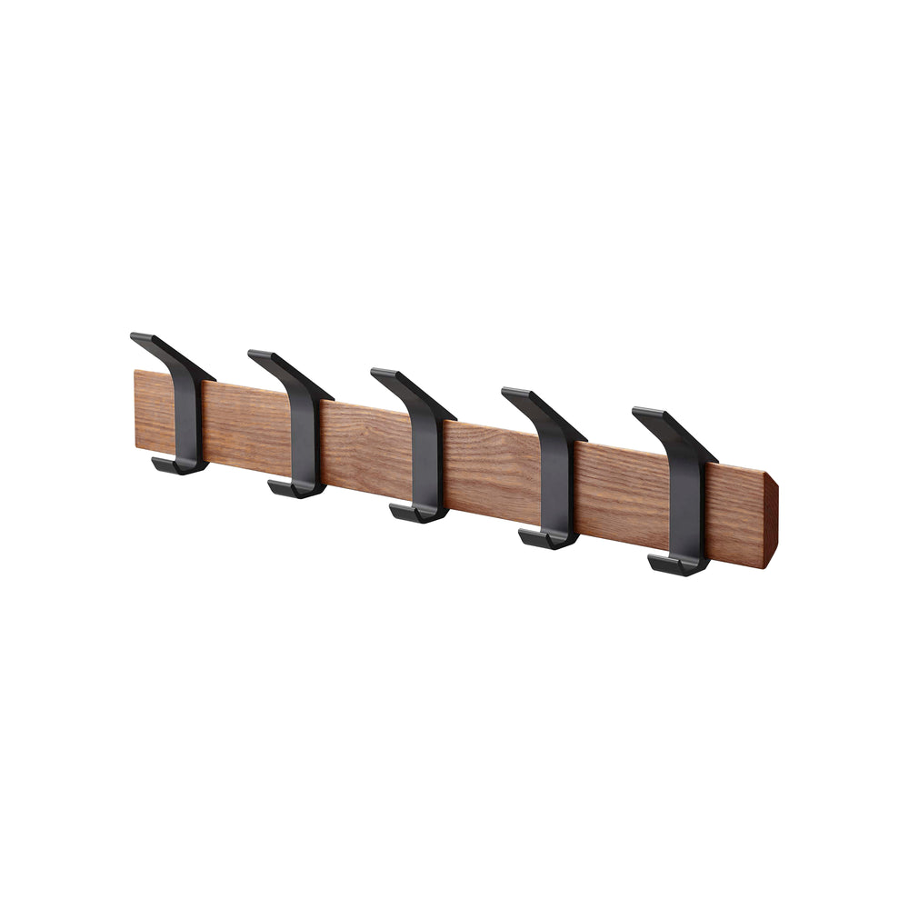 Wall-Mounted Coat Rack Steel Wood Yamazaki Home - Main Image