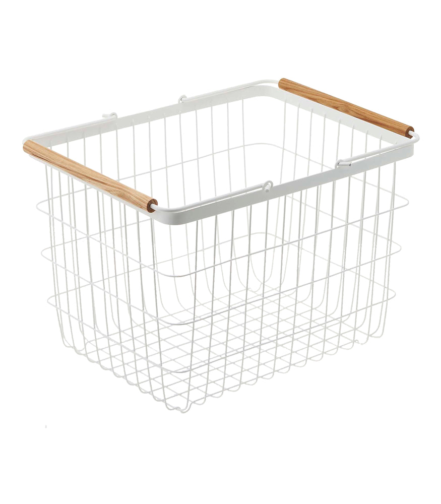 View 1 - Wire Basket - Two Sizes on a blank background.