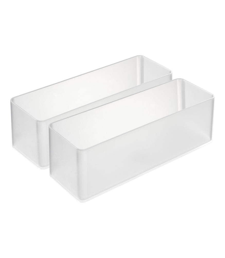 View 47 - Stackable Clear Organizers [Set of 2] - Four Sizes on a blank background.