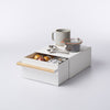 Countertop Rack with Drawer organizing kitchen items against a white background.