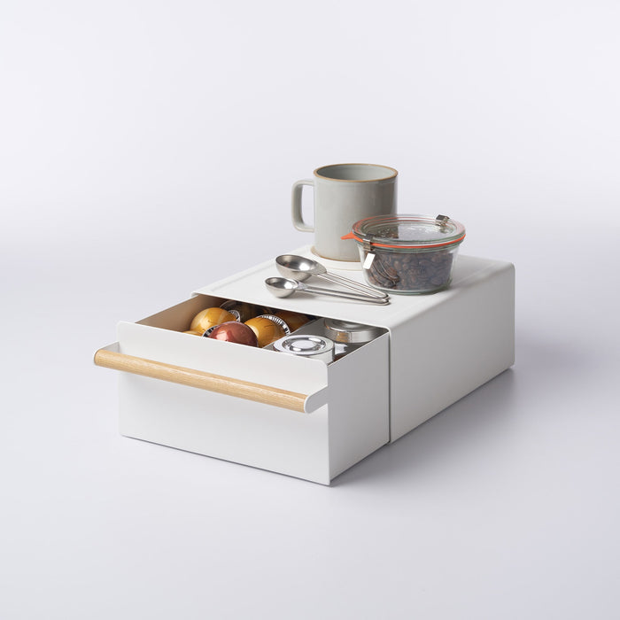 Countertop Rack with Drawer - Steel + Wood