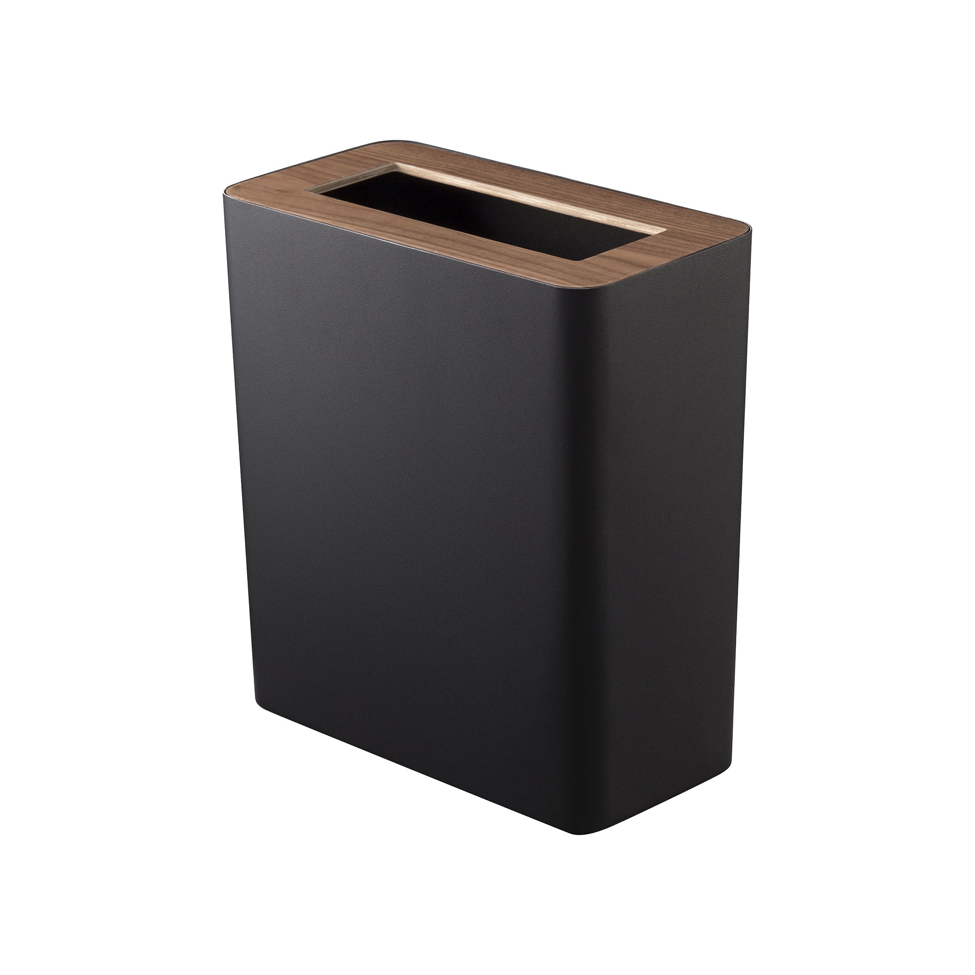 Trash Can - Rectangle - Steel + Wood - Yamazaki Home