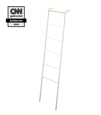 Leaning Storage Ladder - Two Styles on a blank background.