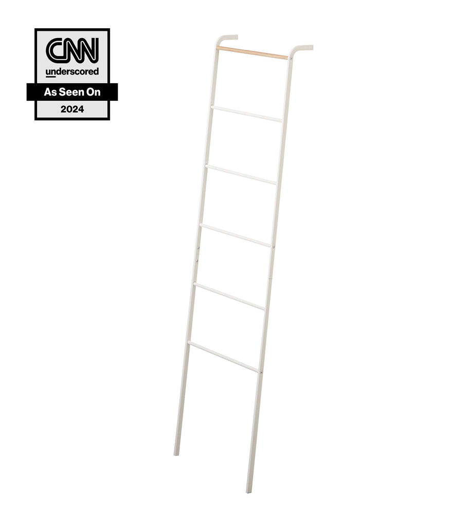 View 1 - Leaning Storage Ladder - Two Styles on a blank background.