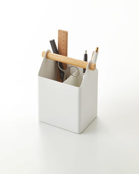 Prop photo showing Pen + Desk Organizer - Two Sizes with various props. view 2