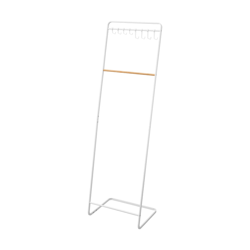 Coat Rack with Hat Storage (66" H)  - Steel + Wood