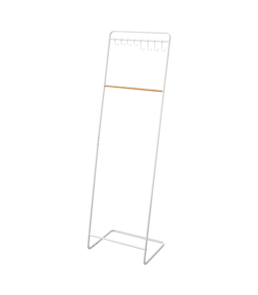 View 1 - Coat Rack with Hat Storage on a blank background.
