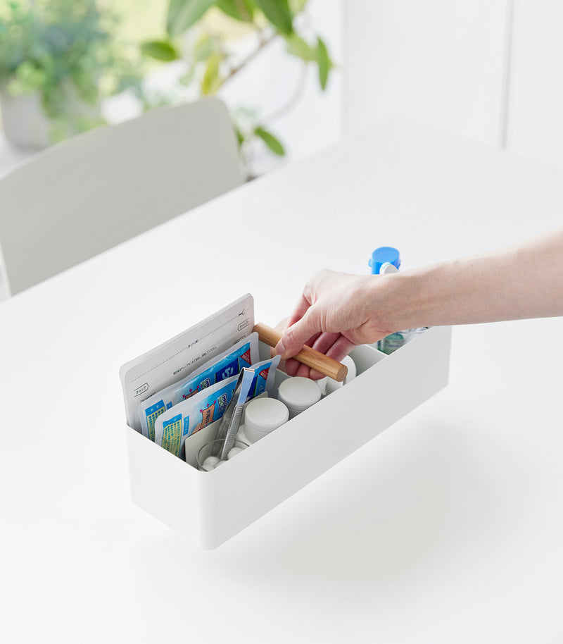 Slim Storage Box - Steel + Wood