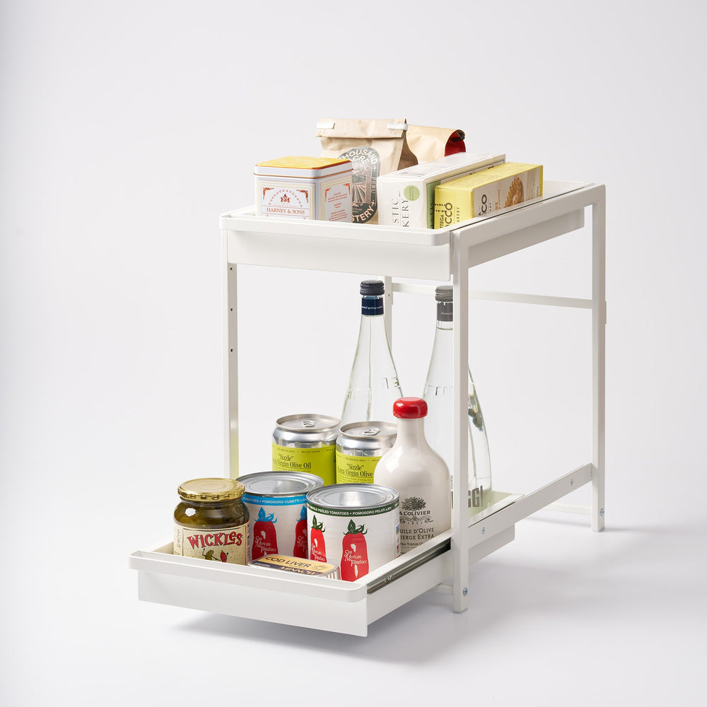 スナフキン 棚 Two-Tier Pull-Out Shelf - Steel - Yamazaki Home