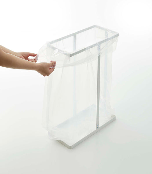 Support de sac poubelle avec couvercle - Acier