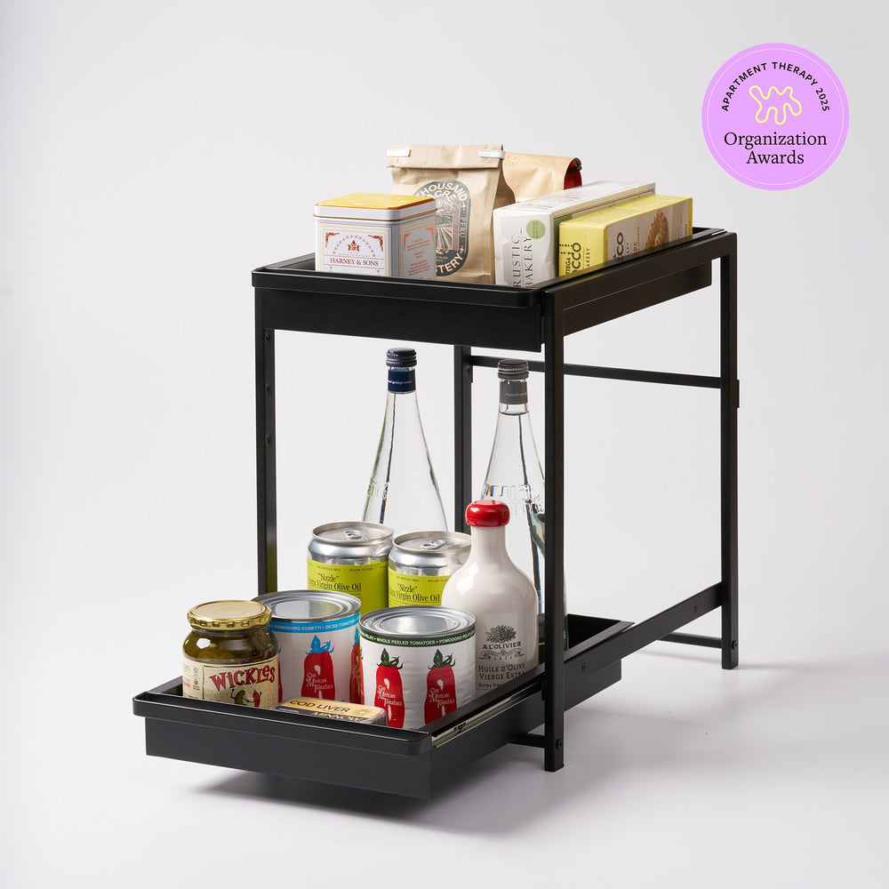 保存容器・ケース STEEL ORGANIZER Two-Tier Pull-Out Shelf - Steel - Yamazaki Home