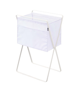 Elevated Laundry Hamper on a blank background. view 1