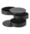 Yamazaki Home Black Stacked Jewelry Organizer - Sectioned with a white background