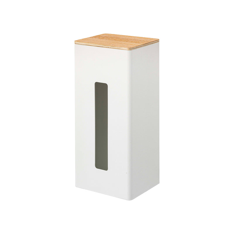 Two-Sided Tissue Case - Steel + Wood - Yamazaki Home