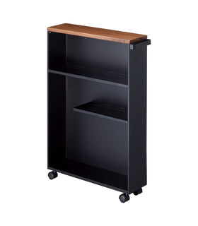 Replacement Wooden Top for Rolling Storage Cart - Steel on a blank background. view 4