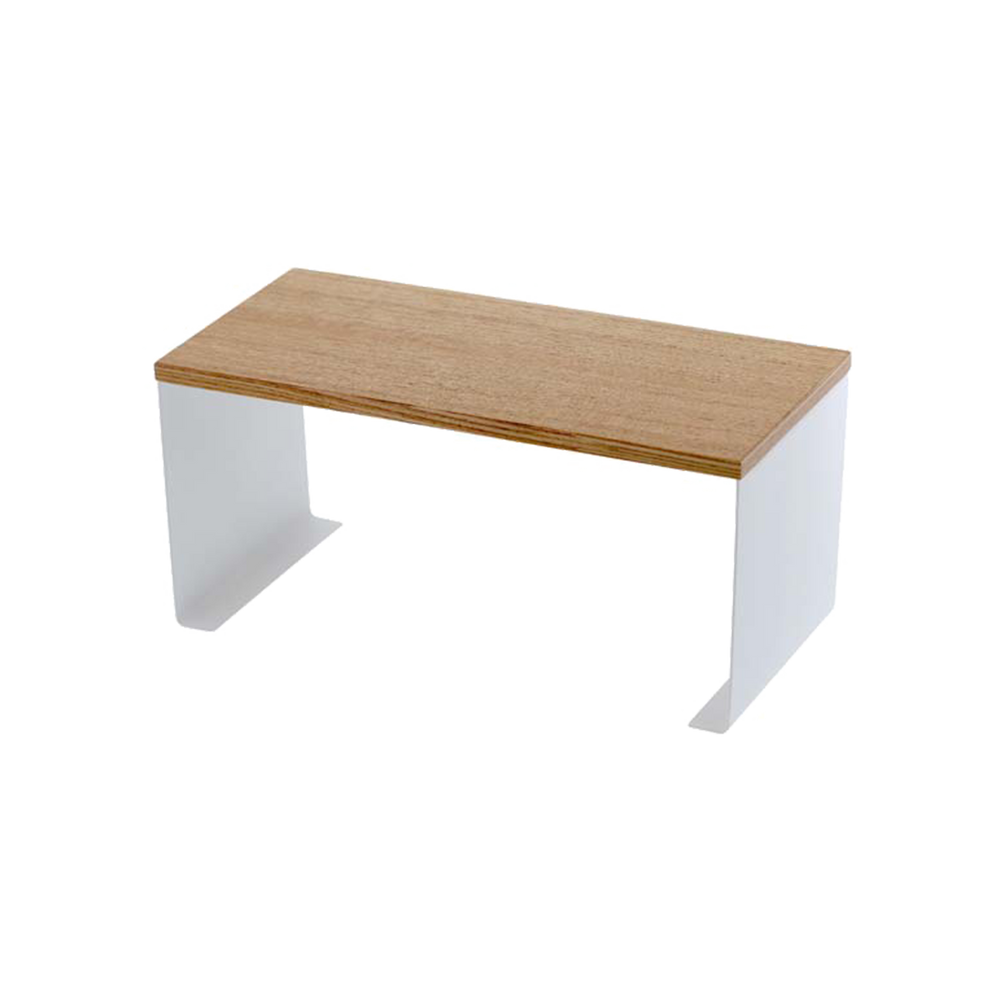 Yamazaki 7816 TOSCA 2~Tiered Kitchen Rack, white, Steel/Wood, 33 x 12 x 19 cm Yamazaki 7816 TOSCA 2~Tiered Kitchen Rack, white, Steel/Wood, 33 x 12 x 19 cm