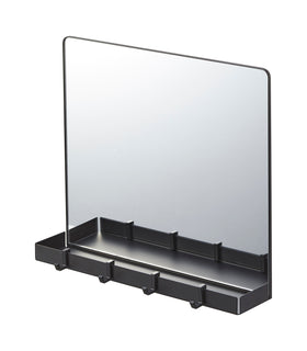 Magnetic Mirror with Storage Rack on a blank background. view 8