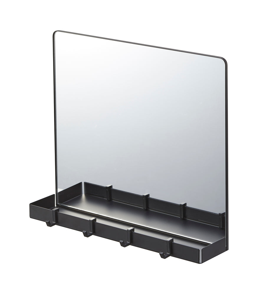 View 8 - Magnetic Mirror with Storage Rack on a blank background.