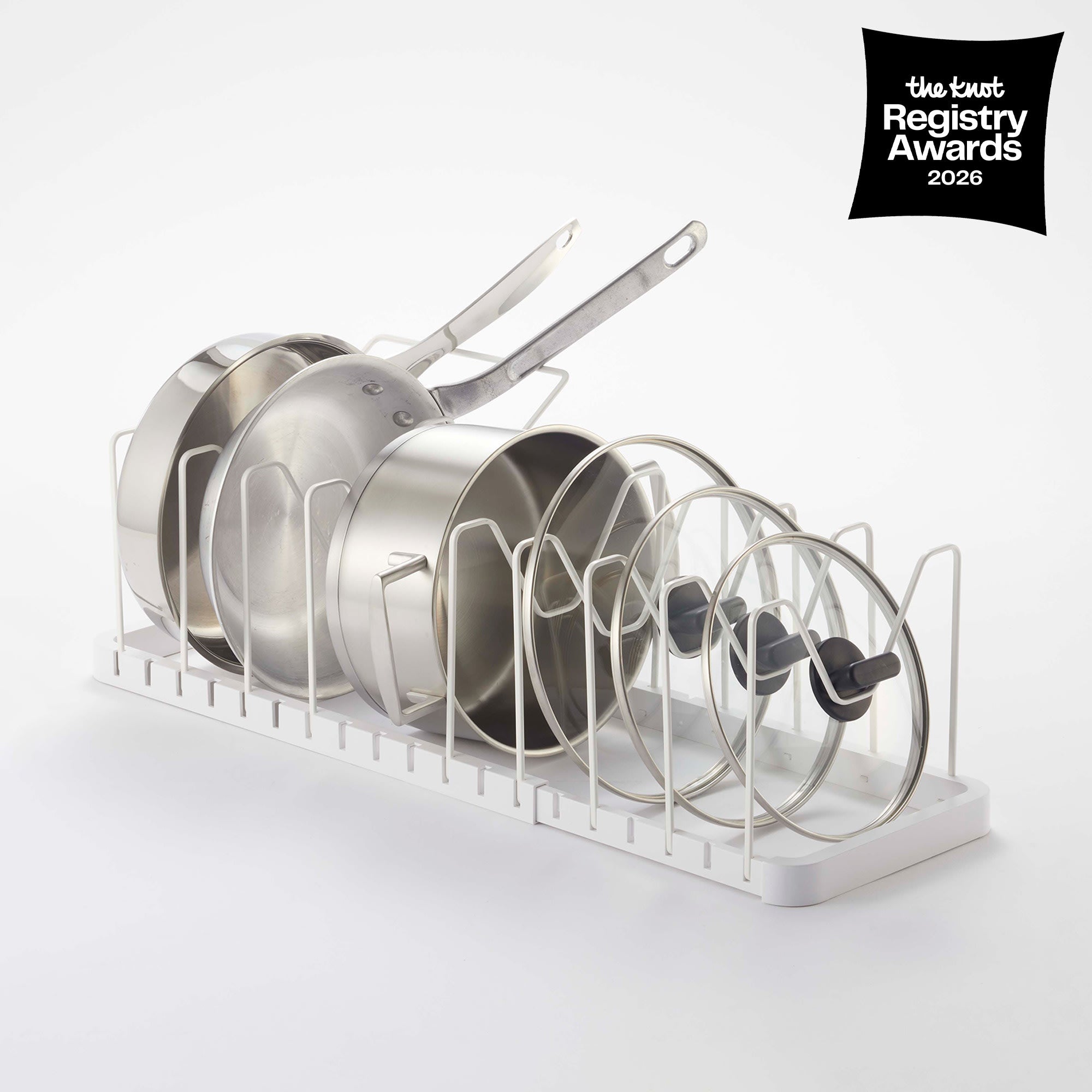 Adjustable Pot Lid Storage Rack | Yamazaki Home | Buy Now
